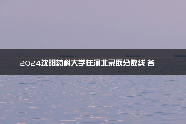 2024沈阳药科大学在河北录取分数线 各专业分数及位次
