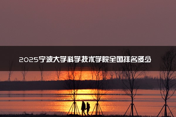 2025宁波大学科学技术学院全国排名多少位 国内第几名