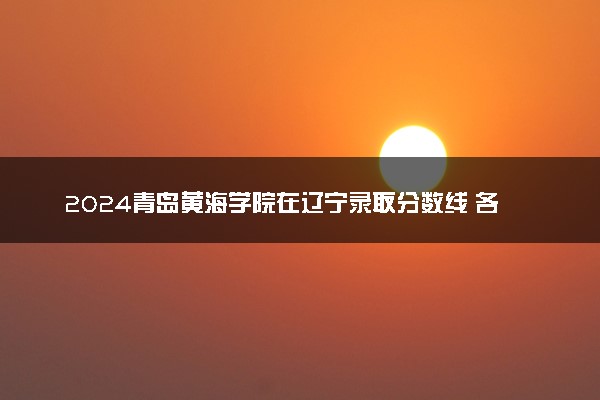 2024青岛黄海学院在辽宁录取分数线 各专业分数及位次