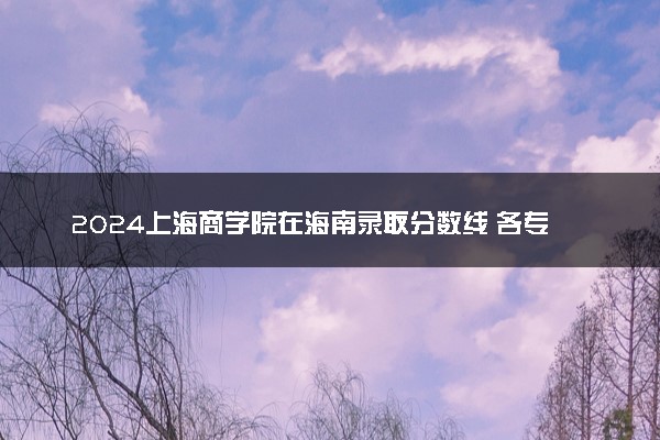 2024上海商学院在海南录取分数线 各专业分数及位次