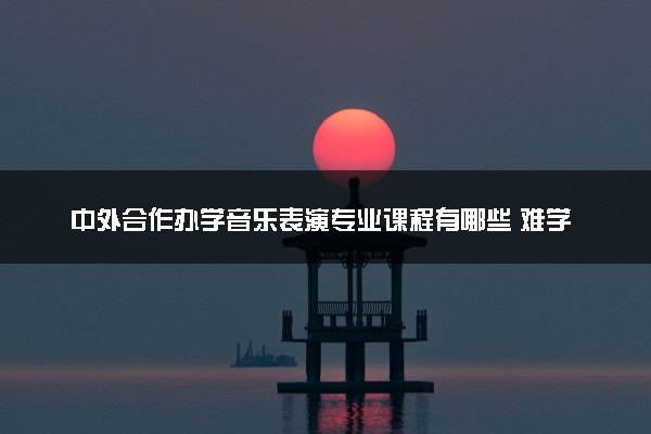 中外合作办学音乐表演专业课程有哪些 难学吗