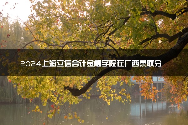 2024上海立信会计金融学院在广西录取分数线 各专业分数及位次