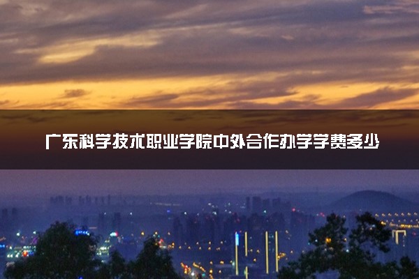 广东科学技术职业学院中外合作办学学费多少钱 各专业收费标准