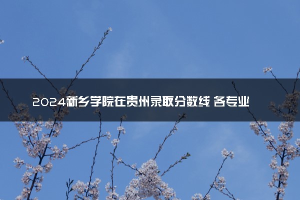 2024新乡学院在贵州录取分数线 各专业分数及位次