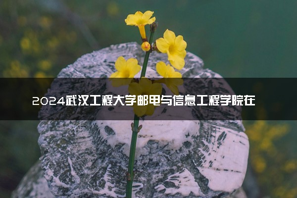 2024武汉工程大学邮电与信息工程学院在江苏录取分数线 各专业分数及位次