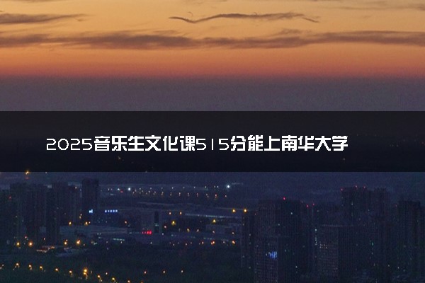 2025音乐生文化课515分能上南华大学吗