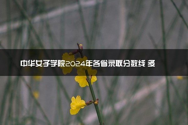 中华女子学院2024年各省录取分数线 多少分能考上