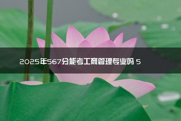 2025年567分能考工商管理专业吗 567分工商管理专业大学推荐