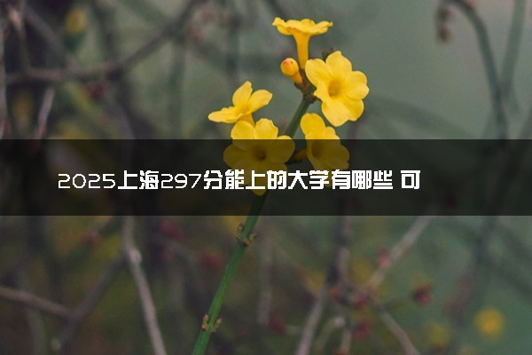 2025上海297分能上的大学有哪些 可以报考院校名单