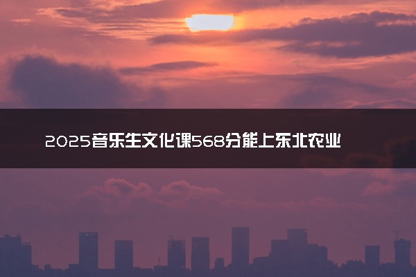 2025音乐生文化课568分能上东北农业大学吗