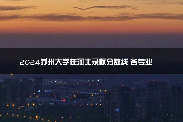 2024苏州大学在河北录取分数线 各专业分数及位次