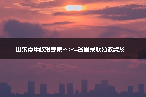 山东青年政治学院2024各省录取分数线及最低位次是多少