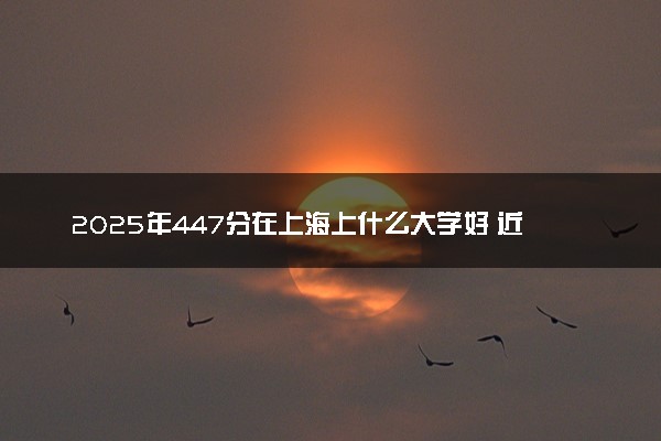 2025年447分在上海上什么大学好 近三年录取分数线是多少
