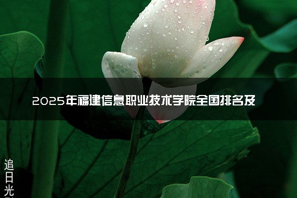 2025年福建信息职业技术学院全国排名及录取分数线