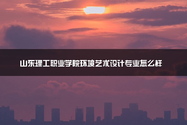 山东理工职业学院环境艺术设计专业怎么样 录取分数线多少