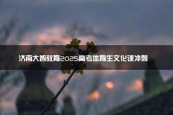 济南大智教育2025高考体育生文化课冲刺招生