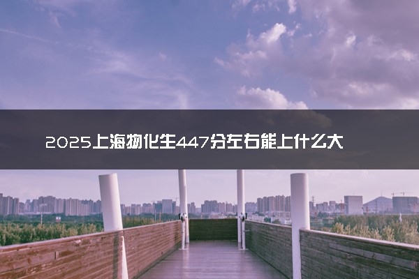 2025上海物化生447分左右能上什么大学 可以报考的院校名单