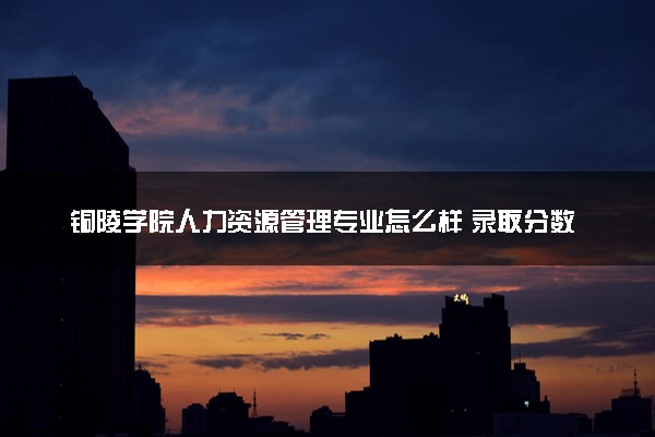 铜陵学院人力资源管理专业怎么样 录取分数线多少