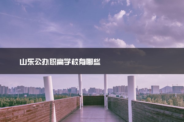 山东公办职高学校有哪些