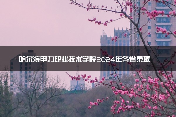 哈尔滨电力职业技术学院2024年各省录取分数线 多少分能考上