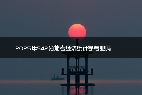 2025年542分能考经济统计学专业吗 542分经济统计学专业大学推荐
