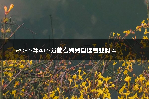 2025年415分能考财务管理专业吗 415分财务管理专业大学推荐