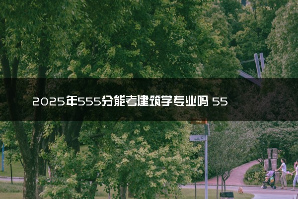 2025年555分能考建筑学专业吗 555分建筑学专业大学推荐