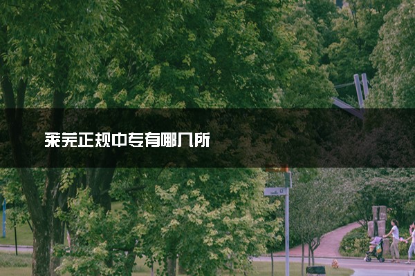 莱芜正规中专有哪几所