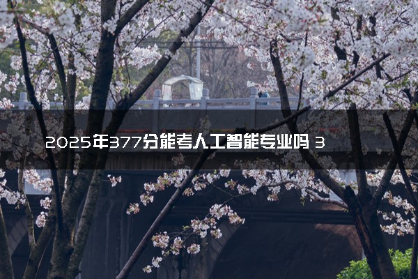 2025年377分能考人工智能专业吗 377分人工智能专业大学推荐