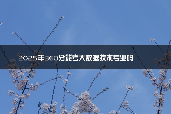 2025年360分能考大数据技术专业吗 360分大数据技术专业大学推荐