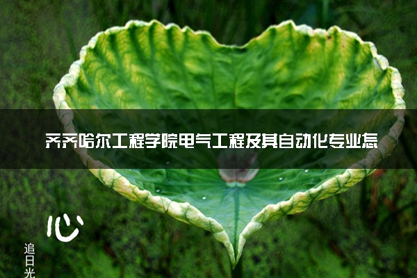 齐齐哈尔工程学院电气工程及其自动化专业怎么样 录取分数线多少