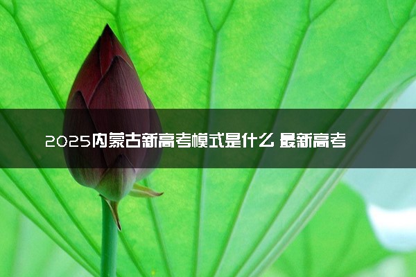 2025内蒙古新高考模式是什么 最新高考改革方案