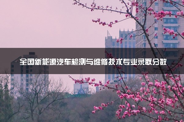 全国新能源汽车检测与维修技术专业录取分数线排名 附最低分的大学(2025年参考)