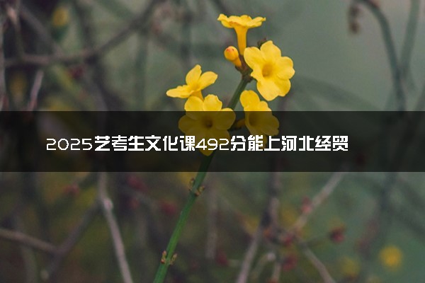 2025艺考生文化课492分能上河北经贸大学吗