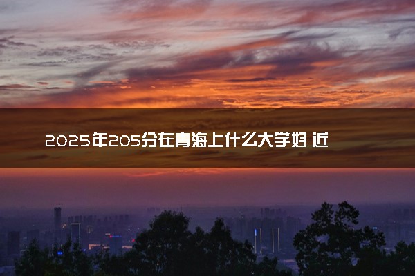 2025年205分在青海上什么大学好 近三年录取分数线是多少