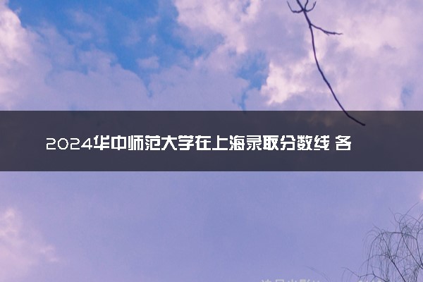 2024华中师范大学在上海录取分数线 各专业分数及位次