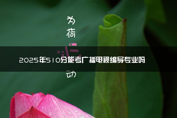 2025年510分能考广播电视编导专业吗 510分广播电视编导专业大学推荐