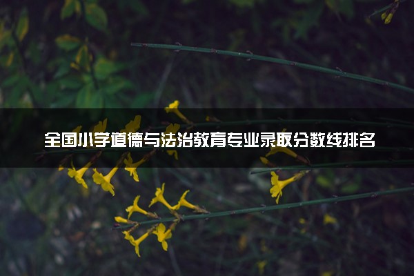 全国小学道德与法治教育专业录取分数线排名 附最低分的大学(2025年参考)