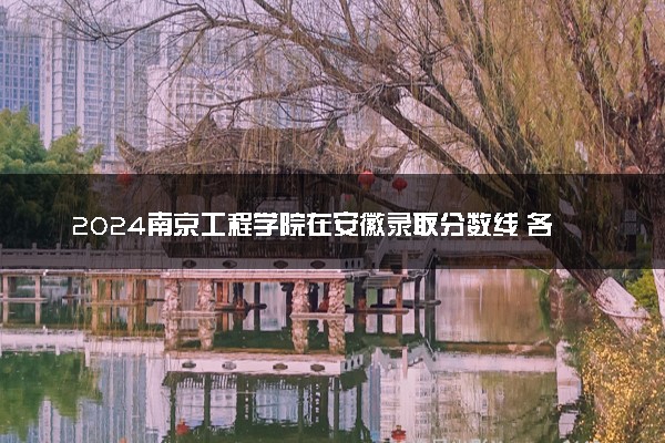 2024南京工程学院在安徽录取分数线 各专业分数及位次