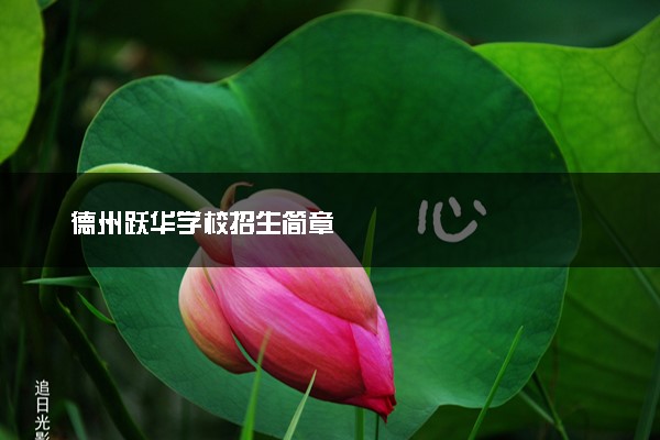 德州跃华学校招生简章