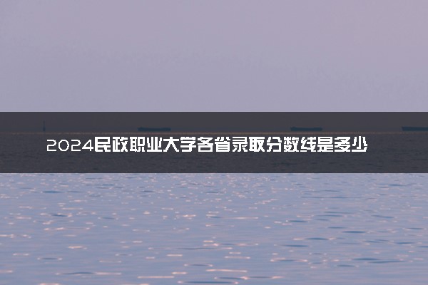 2024民政职业大学各省录取分数线是多少 最低分及位次