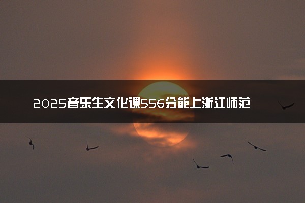 2025音乐生文化课556分能上浙江师范大学吗