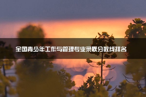 全国青少年工作与管理专业录取分数线排名 附最低分的大学(2025年参考)