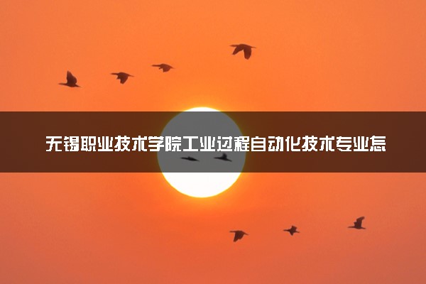 无锡职业技术学院工业过程自动化技术专业怎么样 录取分数线多少