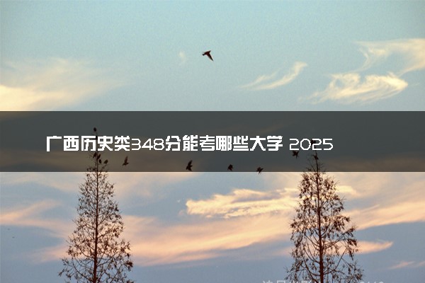 广西历史类348分能考哪些大学 2025考生稳上的大学名单