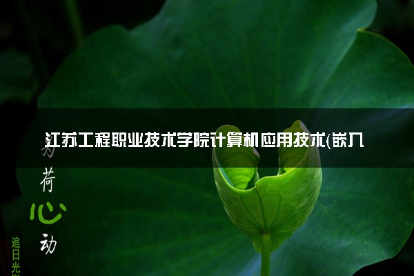 江苏工程职业技术学院计算机应用技术（嵌入式培养）专业怎么样 录取分数线多少