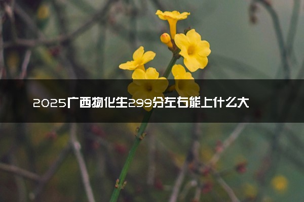 2025广西物化生299分左右能上什么大学 可以报考的院校名单
