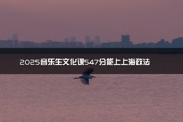 2025音乐生文化课547分能上上海政法学院吗