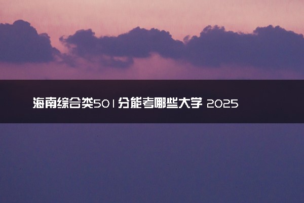 海南综合类501分能考哪些大学 2025考生稳上的大学名单