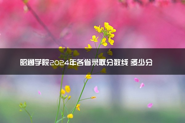 昭通学院2024年各省录取分数线 多少分能考上